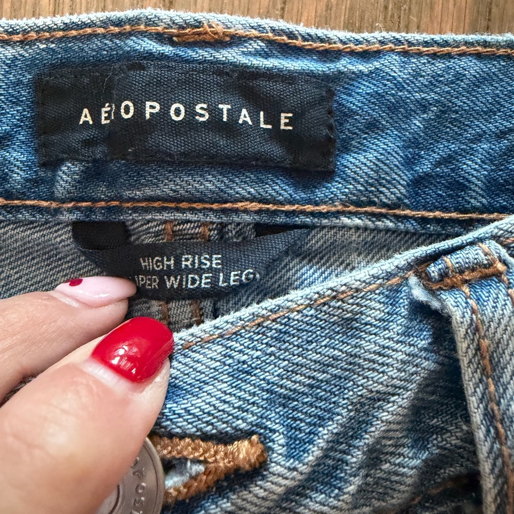 Aeropostale Light Blue Flare & Wide Leg Jeans - Picture 6 of 6